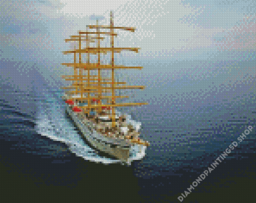 Square Rig Ship Diamond Painting