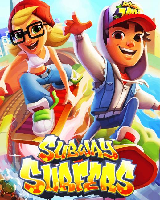 Game Subway Surfer 1 Vintage Art Canvas Poster Wall Art Decor