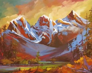 The Three Sisters Mountains Diamond Painting