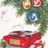 Vintage Christmas Record Player Diamond Painting