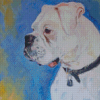 White Boxer Animal Diamond Painting