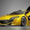 Yellow Megane Luxury Car Diamond Painting