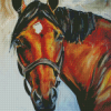 Aesthetic Brown Horse Head Art Diamond Painting