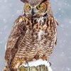 Aesthetic Horned Owl Diamond Painting