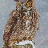 Aesthetic Horned Owl Diamond Painting