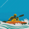 Aesthetic Kayaking Illustration Diamond Painting