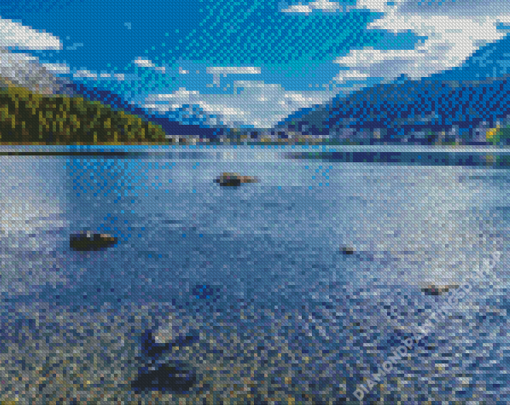 Aesthetic Lake Saint Moritz Diamond Painting