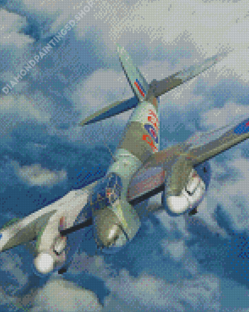 Aesthetic De Havilland Mosquito Aircraft Diamond Painting