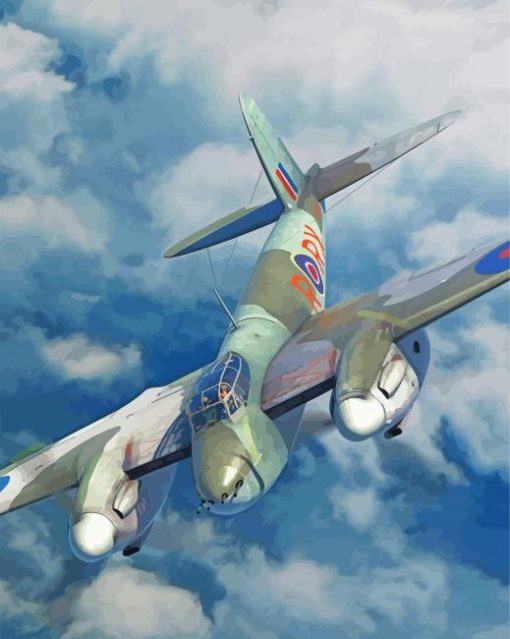 Aesthetic De Havilland Mosquito Aircraft Diamond Painting