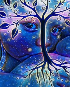 Baby Breastfeeding Tree Diamond Painting