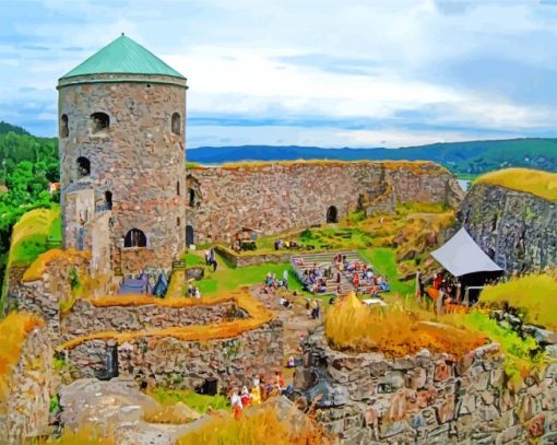 Bohus Fortress Gothenburg Diamond Painting