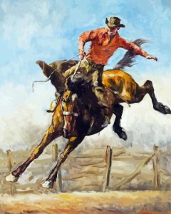 Cool Bucking Bronco Diamond Painting