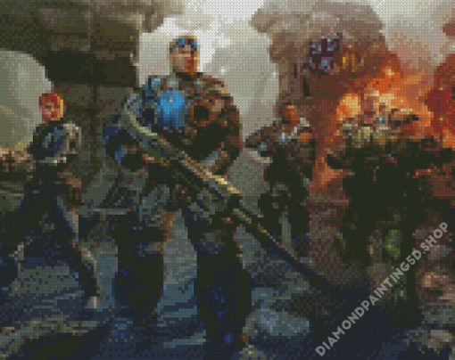 Gears Of War Video Game Diamond Painting