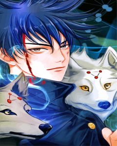 Megumi Jujutsu And His Pets Diamond Painting