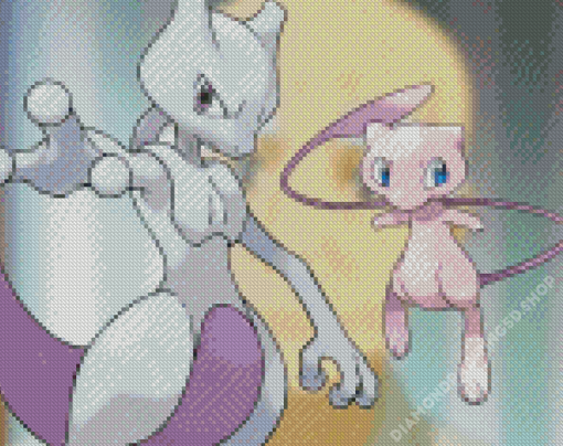 Mewtwo Pokemon Anime Diamond Painting