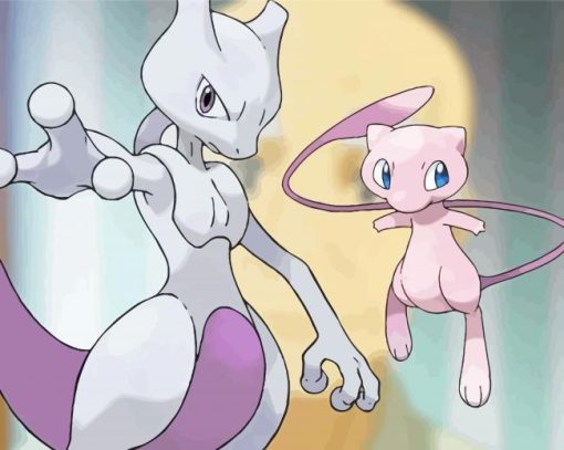 Mewtwo Pokemon Anime Diamond Painting