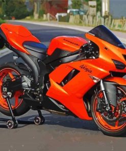 Orange Kawasaki ZX 10R Limited Edition Diamond Painting