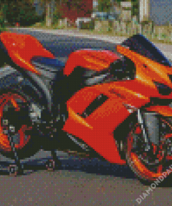 Orange Kawasaki ZX 10R Limited Edition Diamond Painting