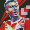 Pop Art Lewandowski Diamond Painting