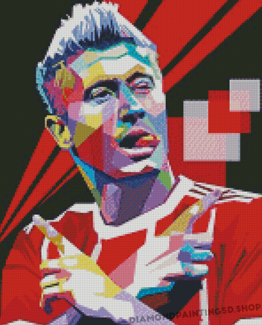 Pop Art Lewandowski Diamond Painting