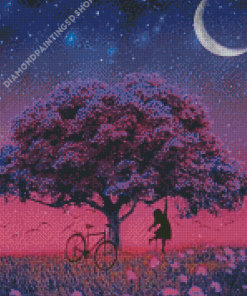 Purple Tree Art Diamond Painting