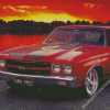 Red 1972 Chevelle Diamond Painting