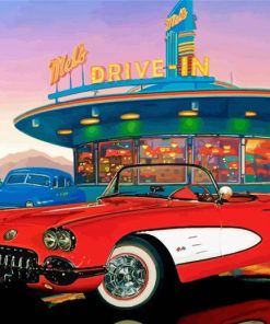 Vintage Dinners and Car Diamond Painting