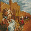 Western Gun Fight Diamond Painting