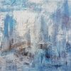 Abstract Grey White Silver Blue Art Diamond Painting