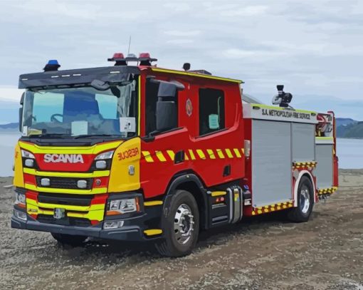 Australian Fire Trucks Diamond Painting