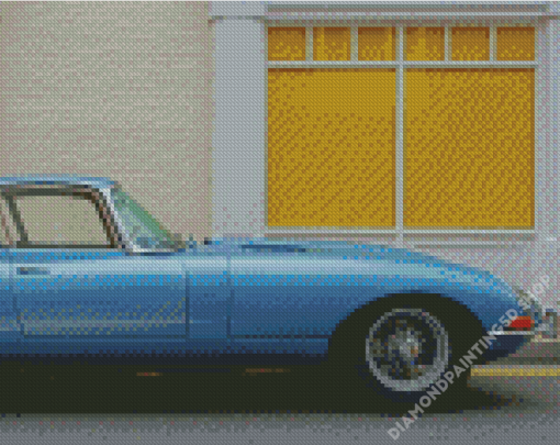 Blue Jaguar Type 1 Car Diamond Painting