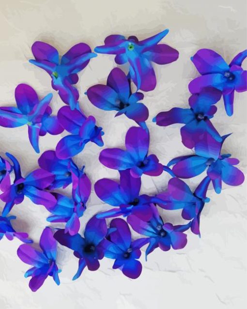 Blue Purple Orchid Diamond Painting