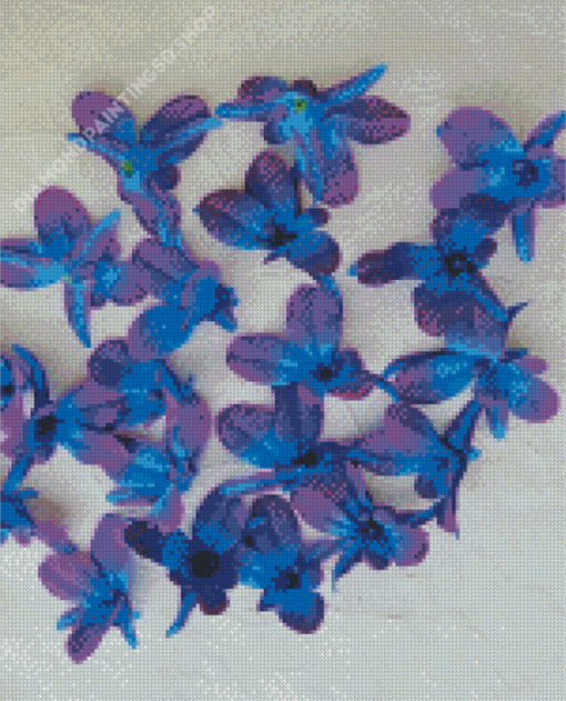 Blue Purple Orchid Diamond Painting