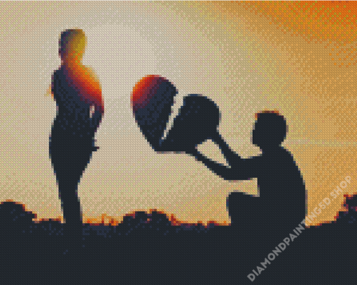 Broken Couple Silhouette Diamond Painting