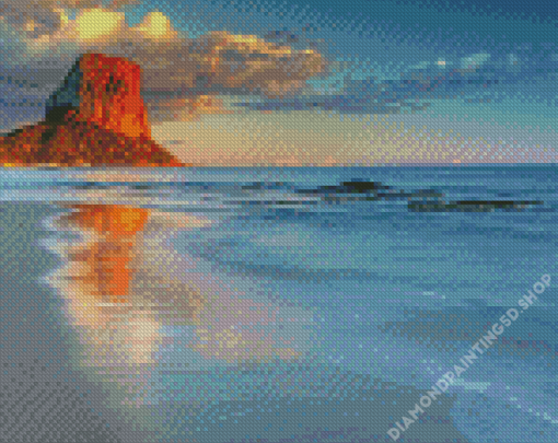 Calpe Beach At Sunset Diamond Painting