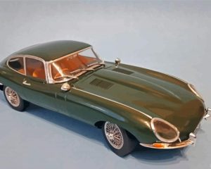 Dark Green Jaguar Type 1 Diamond Painting