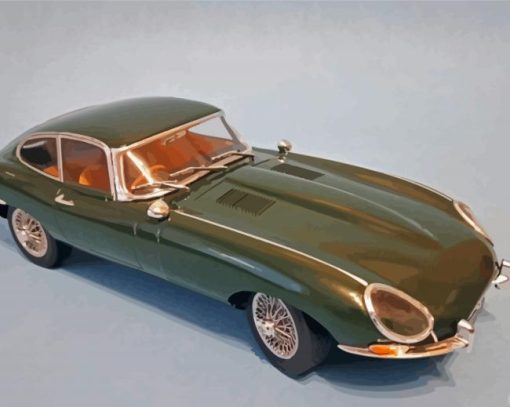 Dark Green Jaguar Type 1 Diamond Painting