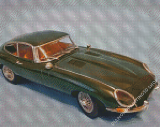 Dark Green Jaguar Type 1 Diamond Painting