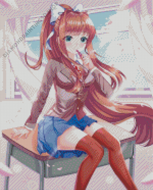 Doki Doki Literature Club Monika Diamond Painting