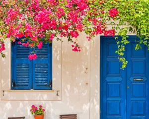 House With Blue Door Diamond Painting