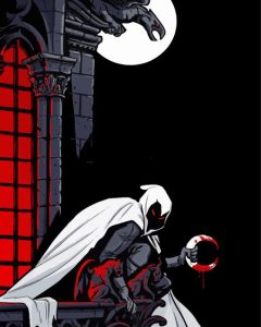 Illustration Moon Knight Diamond Painting