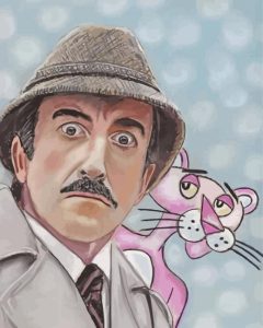 Inspector Clouseau And Pink Panther Art Diamond Painting