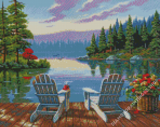 Lakeside Morning Diamond Painting