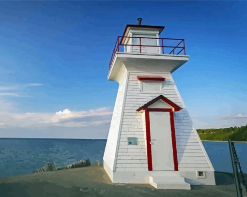 Lion's Head Harbour Lighthouse Georgian Bay Diamond Painting