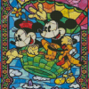 Micky And Minnie Stained Glass Diamond Painting