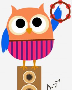 Music And Owl Diamond Painting