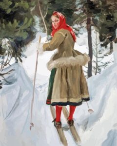 Nordic skier Woman Diamond Painting