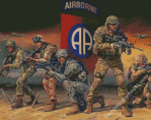 Paratroopers Answering The Call 82nd Airborne Diamond Painting