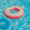 Pink Donut In Pool Art Diamond Painting