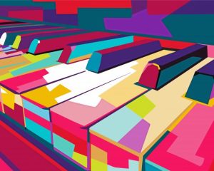 Pop Art Abstract Piano Diamond Painting